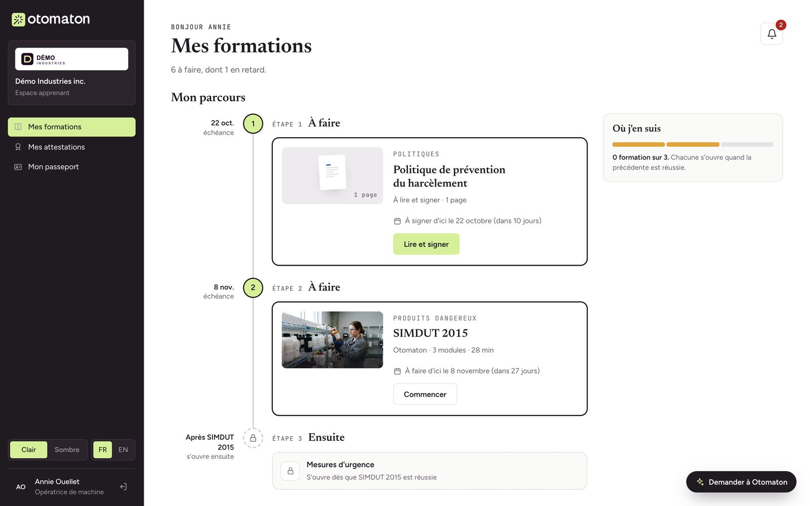 Onboarding automatisé