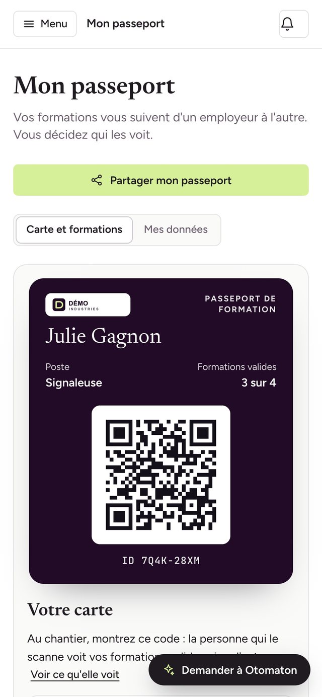 Passeport du travailleur